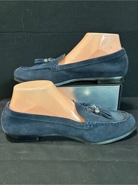 MICHAEL Michael Kors Navy Suede Tassel Loafers